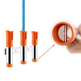 Maxbell 3 Line Fishing Rod Holder Pole Rest Fishing Pole Rack for Boats Garage Yacht Orange