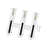 Maxbell 3 Line Fishing Rod Holder Pole Rest Fishing Pole Rack for Boats Garage Yacht White