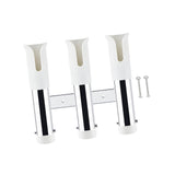 Maxbell 3 Line Fishing Rod Holder Pole Rest Fishing Pole Rack for Boats Garage Yacht White