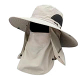 Maxbell Sun Cap with Detachable Neck Flap Cover Beach Backpacking Unisex Fishing Hat Beige