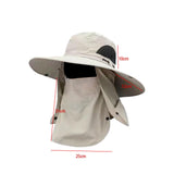 Maxbell Sun Cap with Detachable Neck Flap Cover Beach Backpacking Unisex Fishing Hat Beige