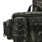 Maxbell Fishing Tackle Bag Rod Holder Carry Case Bag Chest Pack for Men Women Hiking L Size Green Pattern