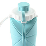 Maxbell Collapsible Water Bottle 20oz 600ml Large Lightweight Silicone Water Bottles Blue