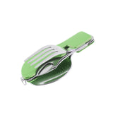 Maxbell Camping Utensil Camping Dinnerware Multi Tool for Backpacking Cooking Picnic green
