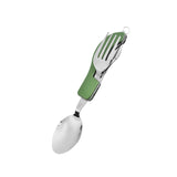 Maxbell Camping Utensil Camping Dinnerware Multi Tool for Backpacking Cooking Picnic green