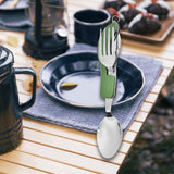 Maxbell Camping Utensil Camping Dinnerware Multi Tool for Backpacking Cooking Picnic green