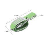 Maxbell Camping Utensil Camping Dinnerware Multi Tool for Backpacking Cooking Picnic green