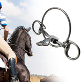 Maxbell Horse Bit for Horses Loose Rings Snaffle Equestrian Supplies Rings Snaffle Bits