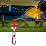 Maxbell Magnetic Hooks Heavy Duty Camping Strong Magnetic Tent Light Hook for Garden Red