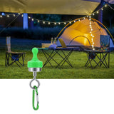 Maxbell Magnetic Hooks Heavy Duty Camping Strong Magnetic Tent Light Hook for Garden Green