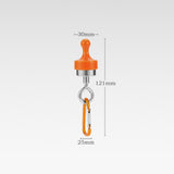 Maxbell Magnetic Hooks Heavy Duty Camping Strong Magnetic Tent Light Hook for Garden Orange