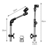 Maxbell Beach Chair Umbrella with Universal Clamp Stroller Umbrella Clip on Umbrella Red Single Layer