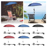 Maxbell Beach Chair Umbrella with Universal Clamp Stroller Umbrella Clip on Umbrella Red Single Layer