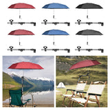 Maxbell Beach Chair Umbrella with Universal Clamp Stroller Umbrella Clip on Umbrella Red Single Layer