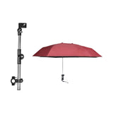 Maxbell Beach Chair Umbrella with Universal Clamp Stroller Umbrella Clip on Umbrella Red Single Layer