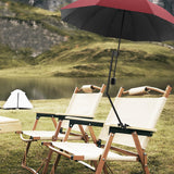 Maxbell Beach Chair Umbrella with Universal Clamp Stroller Umbrella Clip on Umbrella Red Single Layer