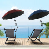 Maxbell Beach Chair Umbrella with Universal Clamp Stroller Umbrella Clip on Umbrella Red Single Layer