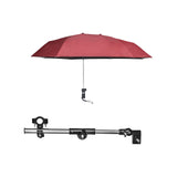 Maxbell Beach Chair Umbrella with Universal Clamp Stroller Umbrella Clip on Umbrella Red Single Layer