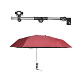 Maxbell Beach Chair Umbrella with Universal Clamp Stroller Umbrella Clip on Umbrella Red Single Layer