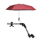 Maxbell Beach Chair Umbrella with Universal Clamp Stroller Umbrella Clip on Umbrella Red Single Layer