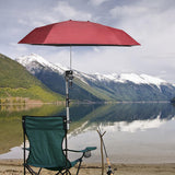 Maxbell Beach Chair Umbrella with Universal Clamp Stroller Umbrella Clip on Umbrella Red Single Layer
