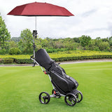 Maxbell Beach Chair Umbrella with Universal Clamp Stroller Umbrella Clip on Umbrella Red Single Layer