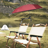 Maxbell Beach Chair Umbrella with Universal Clamp Stroller Umbrella Clip on Umbrella Red Single Layer