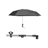 Maxbell Beach Chair Umbrella with Universal Clamp Stroller Umbrella Clip on Umbrella Black Single Layer