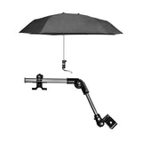 Maxbell Beach Chair Umbrella with Universal Clamp Stroller Umbrella Clip on Umbrella Black Single Layer