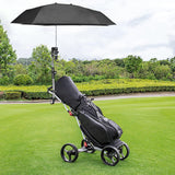 Maxbell Beach Chair Umbrella with Universal Clamp Stroller Umbrella Clip on Umbrella Black Single Layer