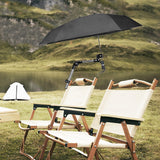 Maxbell Beach Chair Umbrella with Universal Clamp Stroller Umbrella Clip on Umbrella Black Single Layer