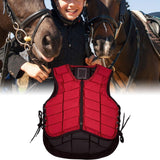 Maxbell Equestrian Protector Accessories Gear Protective Horse Riding Vest Child L Red