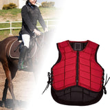 Maxbell Equestrian Protector Accessories Gear Protective Horse Riding Vest Child L Red