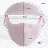 Maxbell Face Cover Sun Hat Women Face Mask with Hat Brim for Climbing Outdoor Travel Pink