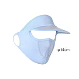 Maxbell Face Cover Sun Hat Women Face Mask with Hat Brim for Climbing Outdoor Travel Blue