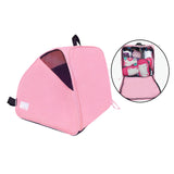 Maxbell Roller Skate Bag Portable Skating Shoes Bag Breathable Ice Skate Carrier Bag Pink