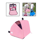 Maxbell Roller Skate Bag Portable Skating Shoes Bag Breathable Ice Skate Carrier Bag Pink