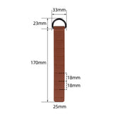 Maxbell Ground Nail Storage Bag Chain Hanging 8 Hole Travel Tent Stakes Storage Rack Light Brown