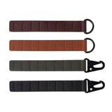 Maxbell Ground Nail Storage Bag Chain Hanging 8 Hole Travel Tent Stakes Storage Rack Light Brown