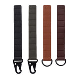 Maxbell Ground Nail Storage Bag Chain Hanging 8 Hole Travel Tent Stakes Storage Rack Light Brown