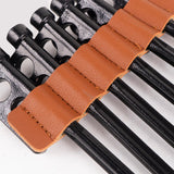 Maxbell Ground Nail Storage Bag Chain Hanging 8 Hole Travel Tent Stakes Storage Rack Light Brown