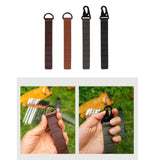 Maxbell Ground Nail Storage Bag Chain Hanging 8 Hole Travel Tent Stakes Storage Rack Light Brown