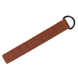Maxbell Ground Nail Storage Bag Chain Hanging 8 Hole Travel Tent Stakes Storage Rack Light Brown