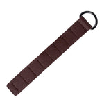 Maxbell Ground Nail Storage Bag Chain Hanging 8 Hole Travel Tent Stakes Storage Rack Dark Brown