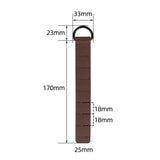 Maxbell Ground Nail Storage Bag Chain Hanging 8 Hole Travel Tent Stakes Storage Rack Dark Brown