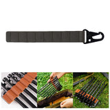 Maxbell Ground Nail Storage Bag Chain Hanging 8 Hole Travel Tent Stakes Storage Rack Green