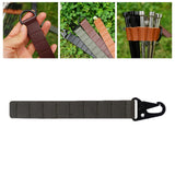 Maxbell Ground Nail Storage Bag Chain Hanging 8 Hole Travel Tent Stakes Storage Rack Green