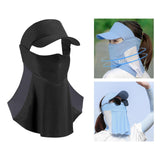 Maxbell Golf Sunscreen Mask Cool Sun Protection Face Covering for Travel Riding Gift Black