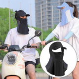 Maxbell Golf Sunscreen Mask Cool Sun Protection Face Covering for Travel Riding Gift Black