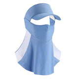 Maxbell Golf Sunscreen Mask Cool Sun Protection Face Covering for Travel Riding Gift Blue